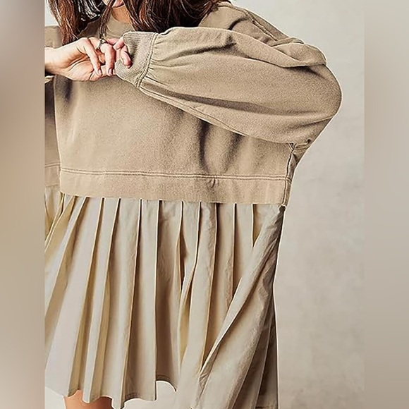 Oversized Sweatshirt Dress Long Sleeve Pullover Loose Casual Mini Dress … - Picture 5 of 5